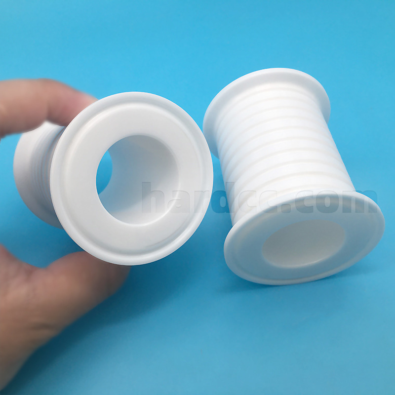 耐高温先进陶瓷-固定空心管绝缘多槽陶瓷轮正视图