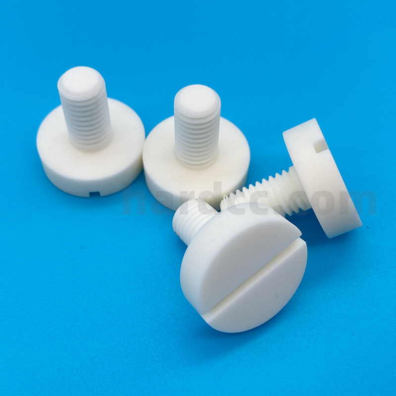 Corrosion resistant and wear-resistant alumina screws